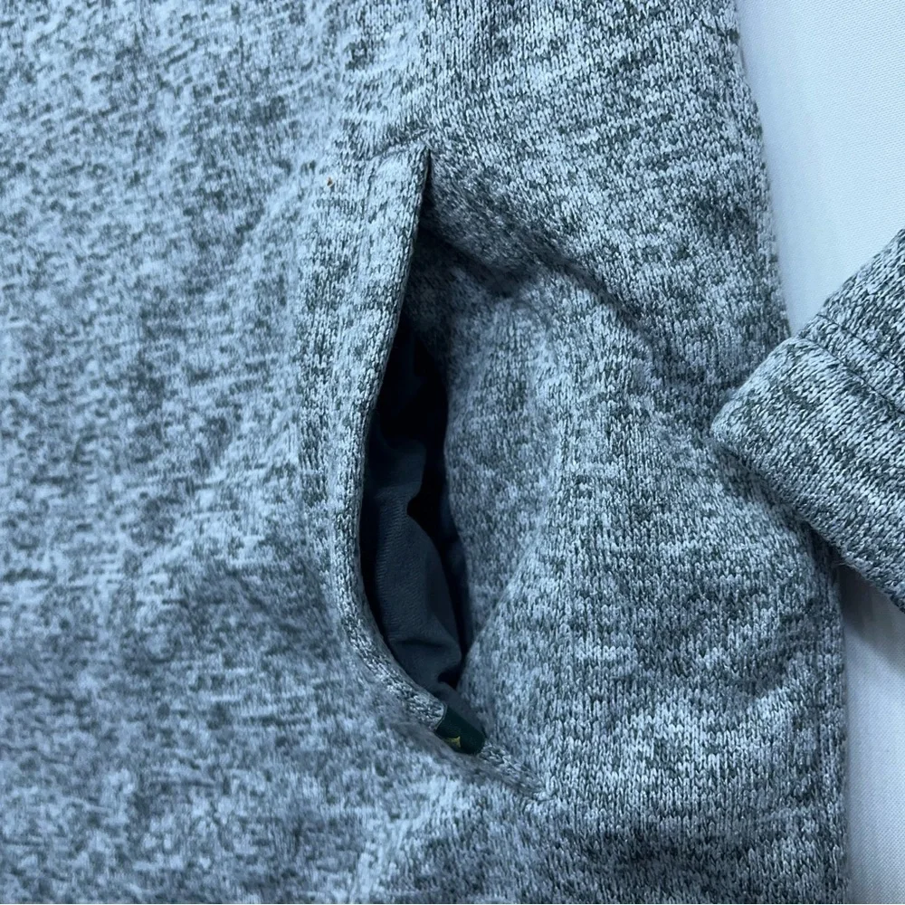 Orvis Sherpa Lined 1/4 Zip Pullover Mens Size Large Heathered Gray Fisherman
